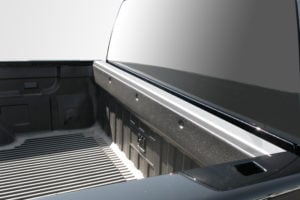ICI truck bed bulkhead cap in stainless steel or aluminum treadbrite